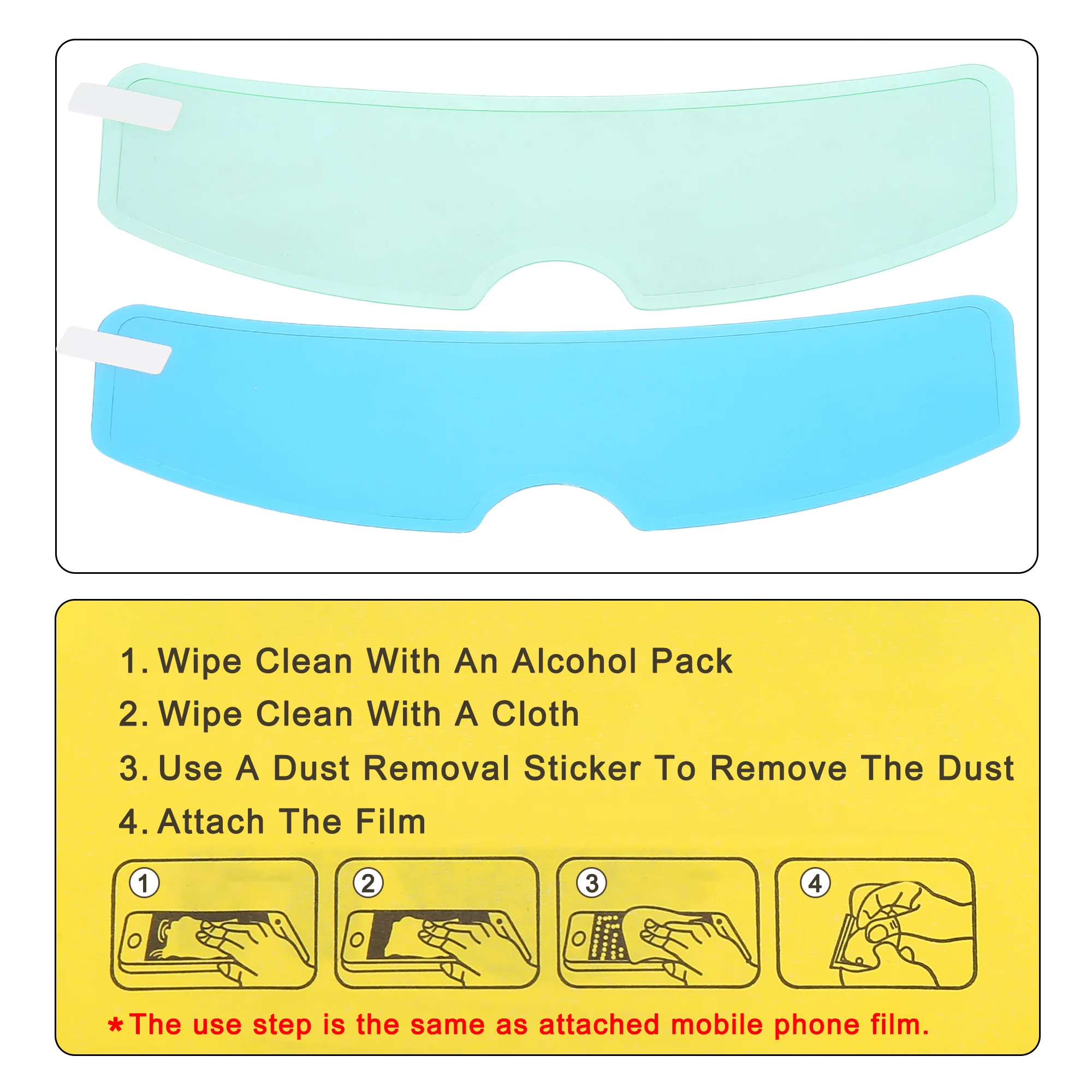 Противотуманная пленка для мотоциклетного шлема Motoforti защита от дождя защитная