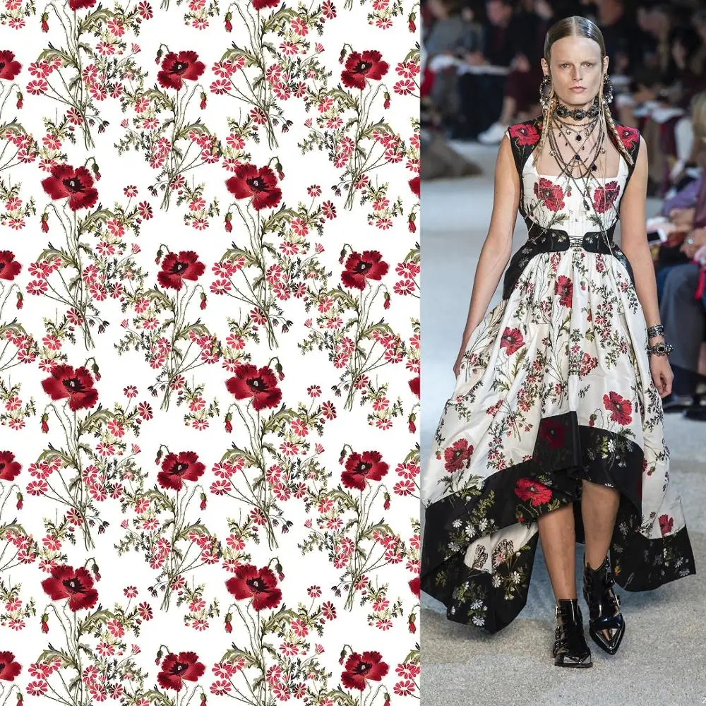 

Spring and summer fashion fabric custom cotton imitation clothing handmade DIY creative pattern digital printed cloth