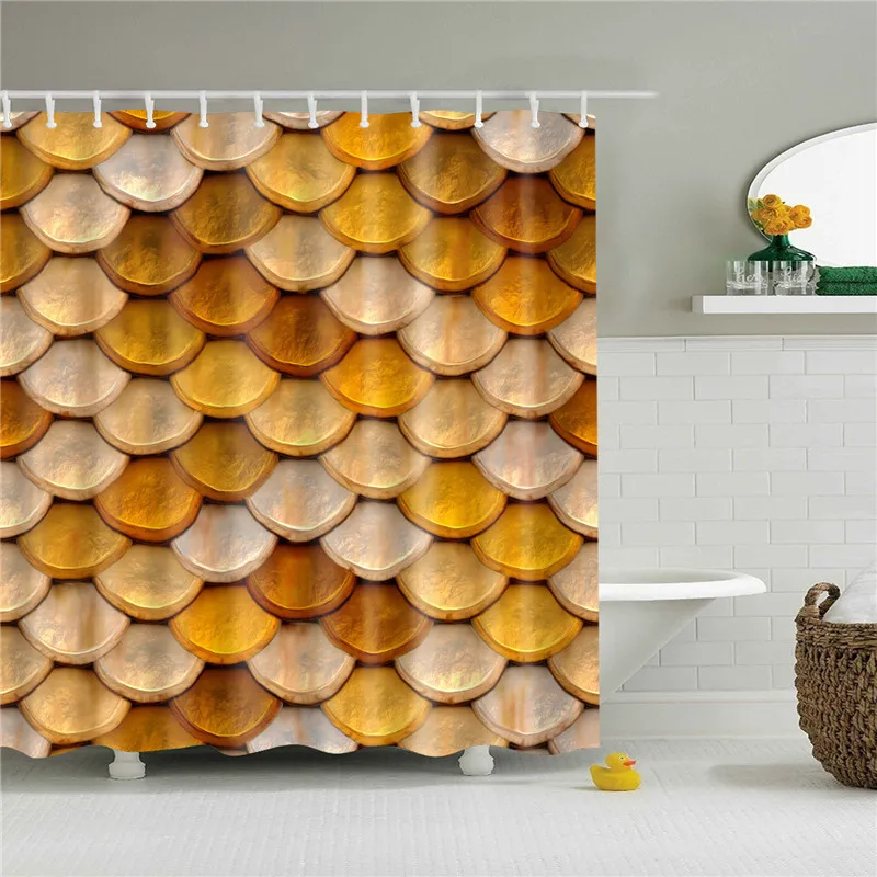 Занавеска для душа Русалочка моющаяся занавеска ванной s Squama печатная из