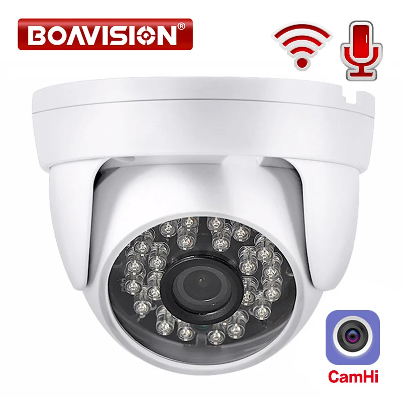 HD 720P 1080P IP wifi камера Беспроводная купольная камера Аудио ИК 20 м ночное видение 3,6 мм объектив 2MP камера видеонаблюдения P2P CamHi