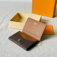 top quality luxury designer folding wallet cute coin purse hidden card holder bag free shipping gift boxes 100 genuine leather