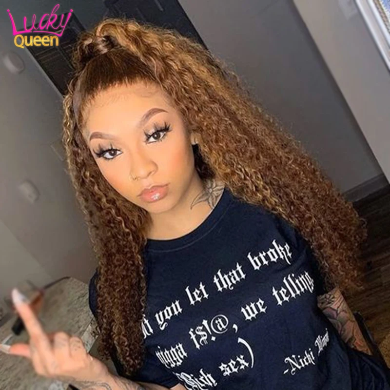 Парики из натуральных перуанских вьющихся волос 4 27 цветов 13 х4 | Шиньоны и парики