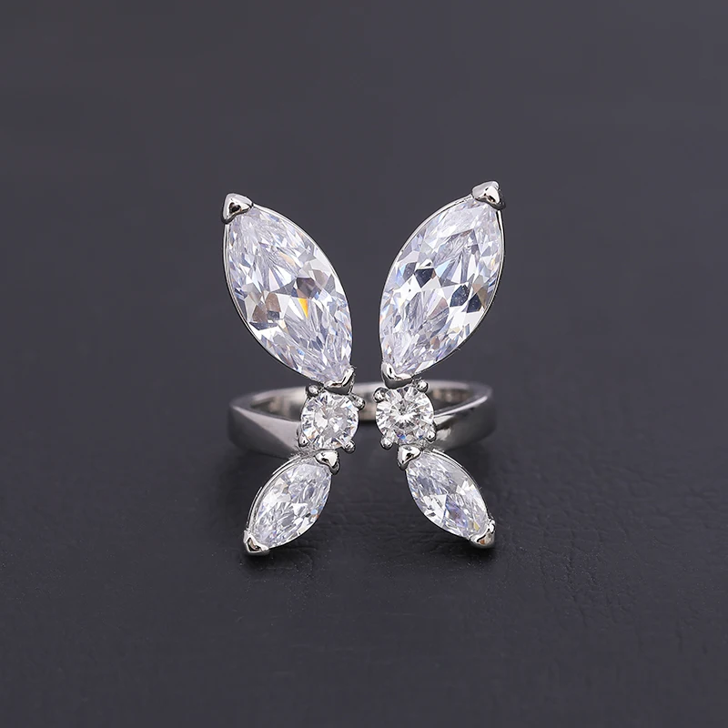 Женское кольцо JUWANG элегантное с бабочкой регулируемое 4 вида стилей креативный