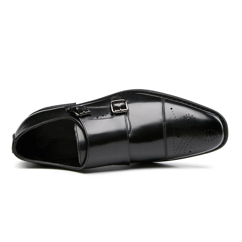 Мужская деловая обувь из натуральной кожи ZFTL темно синяя Повседневная Деловая