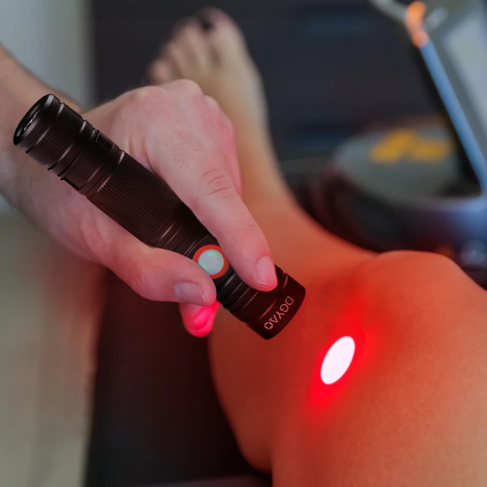 Portable Infrared Red Light Therapy Torch 660nm Bulb Flashlight For Hand Foot Muscel Arthritis Joint Nerve Pain Relief Device
