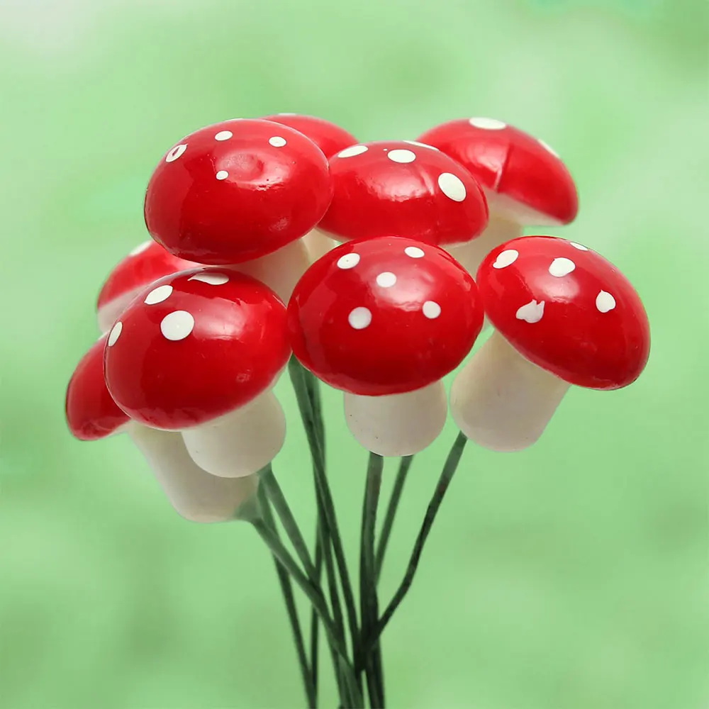 

Christmas Decor 12Pcs Mushroom Miniature Garden Christmas Decor Mini 12pcs