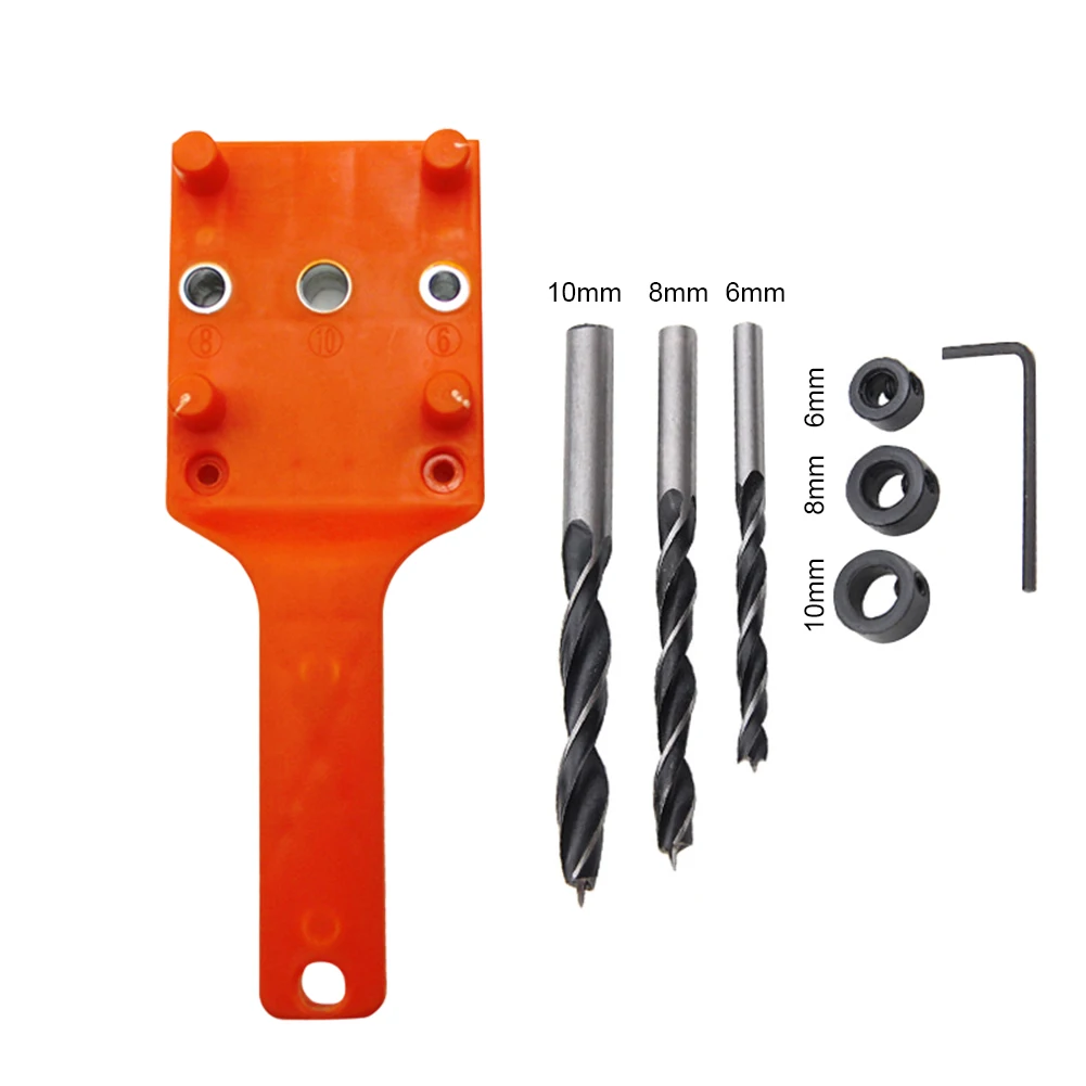 

Vertical Pocket Hole Wood Dowelling Jig Kit Punching Hole Locator Drill Guide Puncher DIY Woodworking Carpentry Tools