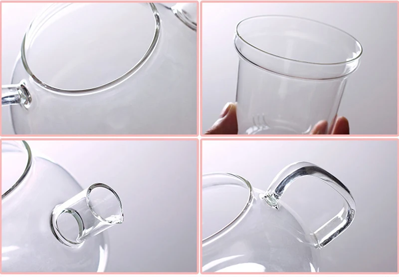 

700ml Handmade Heat-Resistant Borosilicate Glass Thick Tea Pot Filter Chinese KungFu Tea Teapot cup Afternoon Tea Accessory