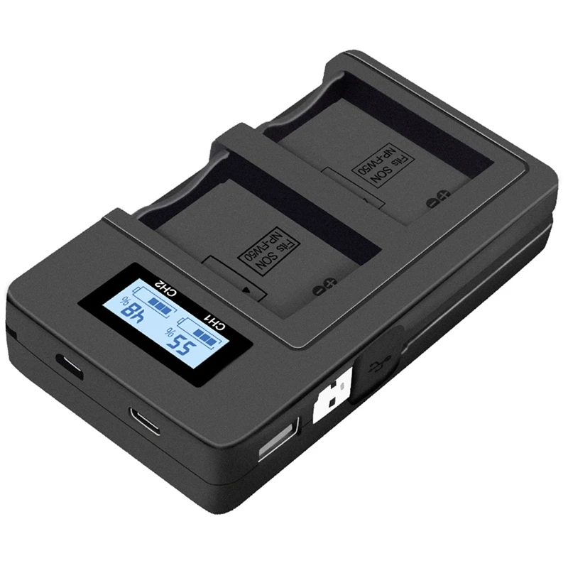 Np-Fw50 зарядное устройство для камеры Npfw50 Fw50 Lcd Usb двойное зарядное устройство для A6000 5100 A3000 A35 A55 A7S Ii Alpha 55 Alpha 7 A