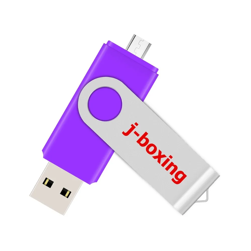 J-boxing фиолетовый OTG USB флэш 16 Гб Флешка двойной порт памяти Micro USB флэш-накопитель для смартфонов samsung huawei LG планшет