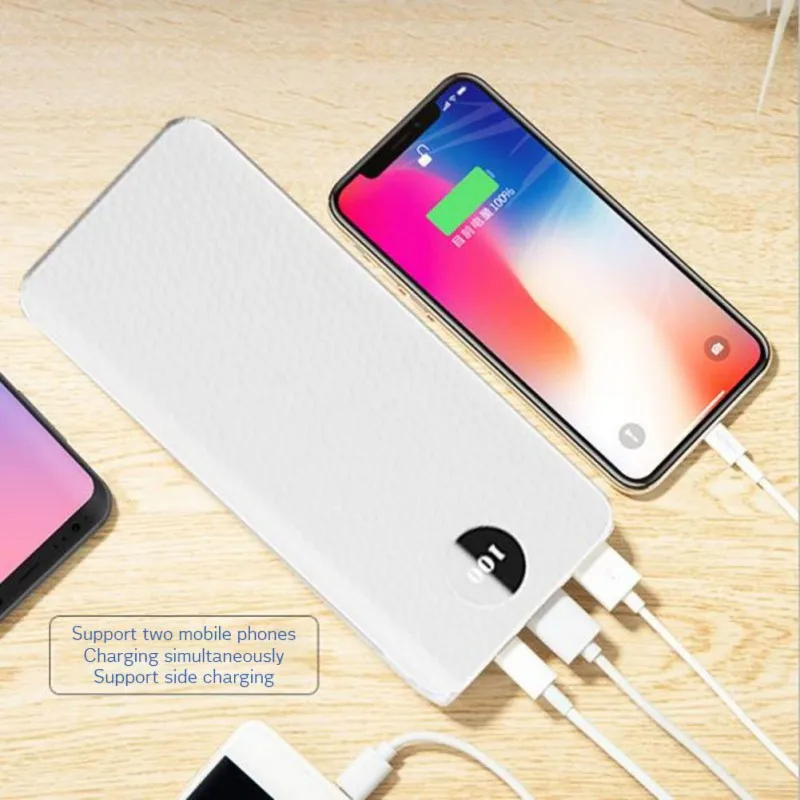 Корпус внешнего аккумулятора QC3.0 для быстрой зарядки корпус 8x18650 Чехол DIY внешний