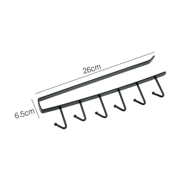 Кухонный кованый железный крючок без гвоздей стеллаж для хранения в шкафу полки