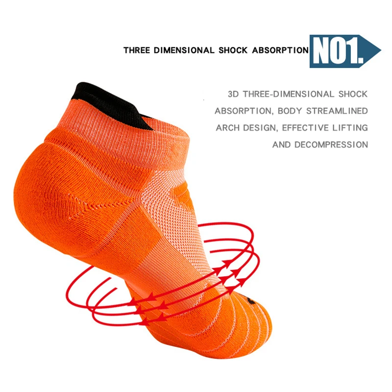 Мужские короткие носки беговые толстые впитывающие пот чулки - Цена: 2.25