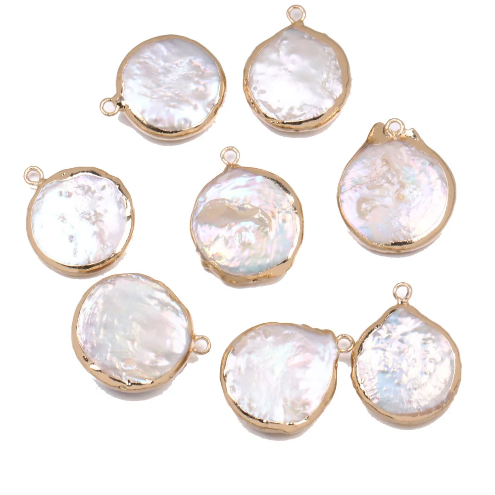 

Natural Freshwater Pearl Pendants Round shape Charms Pendants For jewelry making DIY Necklaces Bracelet earrings Accessories