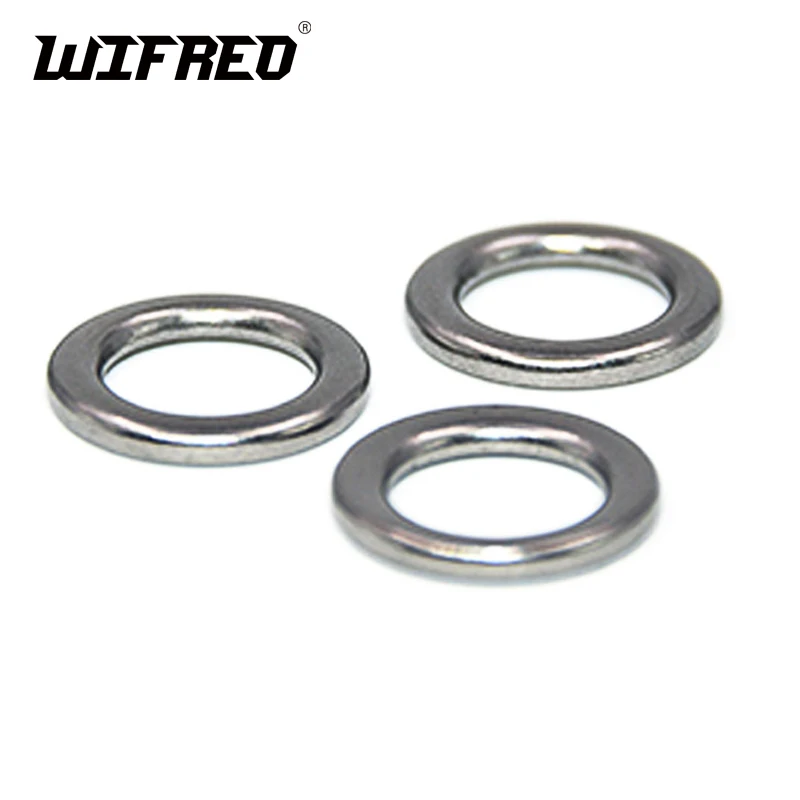 Wifreo 30 шт. рыболовные твердых серебряное кольцо Нержавеющая сталь Рыбалка
