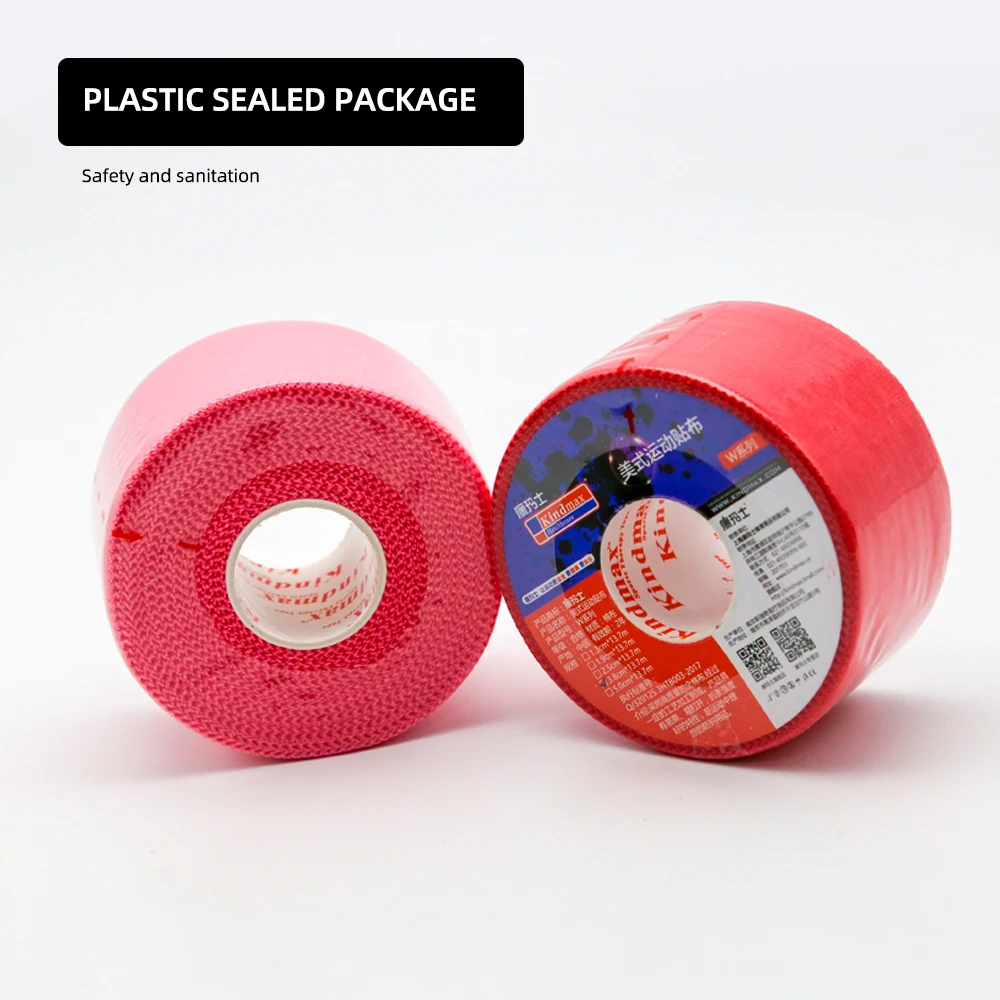 Kindmax вся хлопковая Спортивная ЛЕНТА Kinesiology Taping US Style цветная жесткая Атлетическая