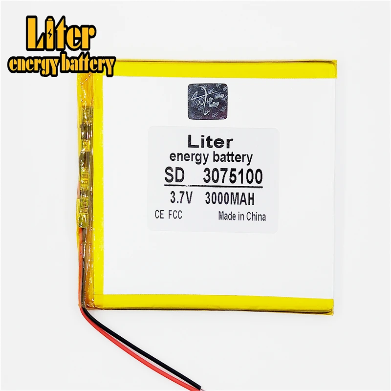 3075100 3 7 V 3000MAH литий-полимерный аккумулятор планшета для планшетов PCs Digital product |