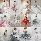 Алмазная живопись AZQSD, мозаика балерины, полноразмерная мозаика, украшение для дома, алмазная вышивка, распродажа, портрет, ручная работа