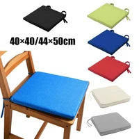 waterproof chair cushion seat pads black square sponge thicken outdoor tie on garden patio removable cover for sofa 44x50cm