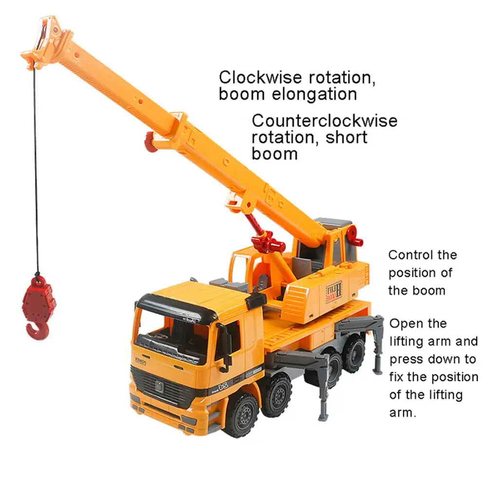 

Simulation Telescopic Crane Truck Engineering Vehicle Model Education toys Kids Montessori Board Games Toys for Children