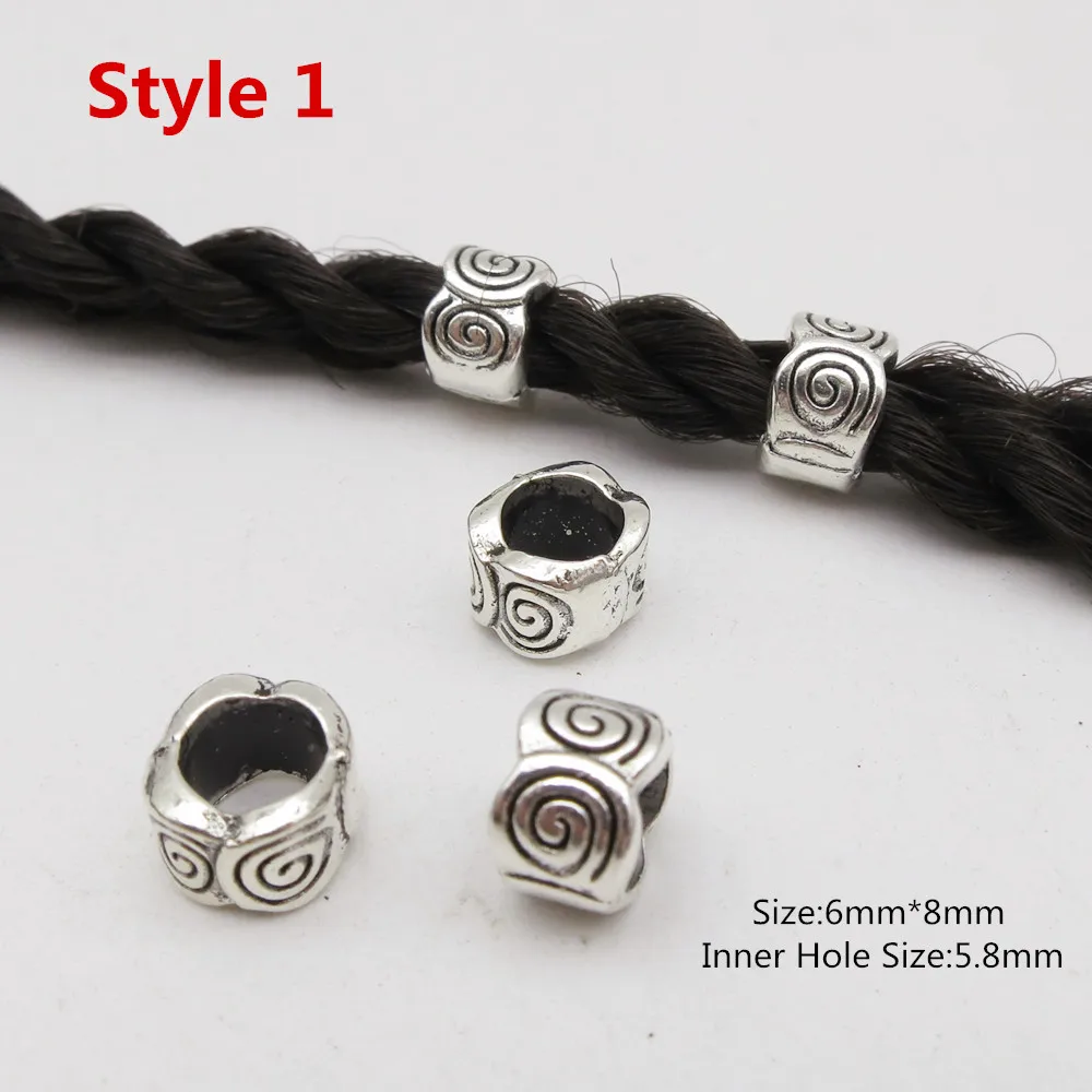 10 шт./упак. серебряные/бронзовые маленькие металлические Викинги оплетка для