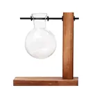 Гидропоники вазы для растений Винтаж Цветочный Горшок прозрачная ваза деревянная рамка Стекло Настольные домашние декоративные растения