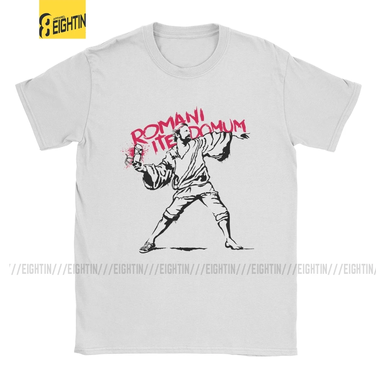 

Romani Ite Domum Monty Python Men T Shirts Life Spanish Inquisition Domum Comedy Tee Shirt Short Sleeve T-Shirt Pure Cotton Tops