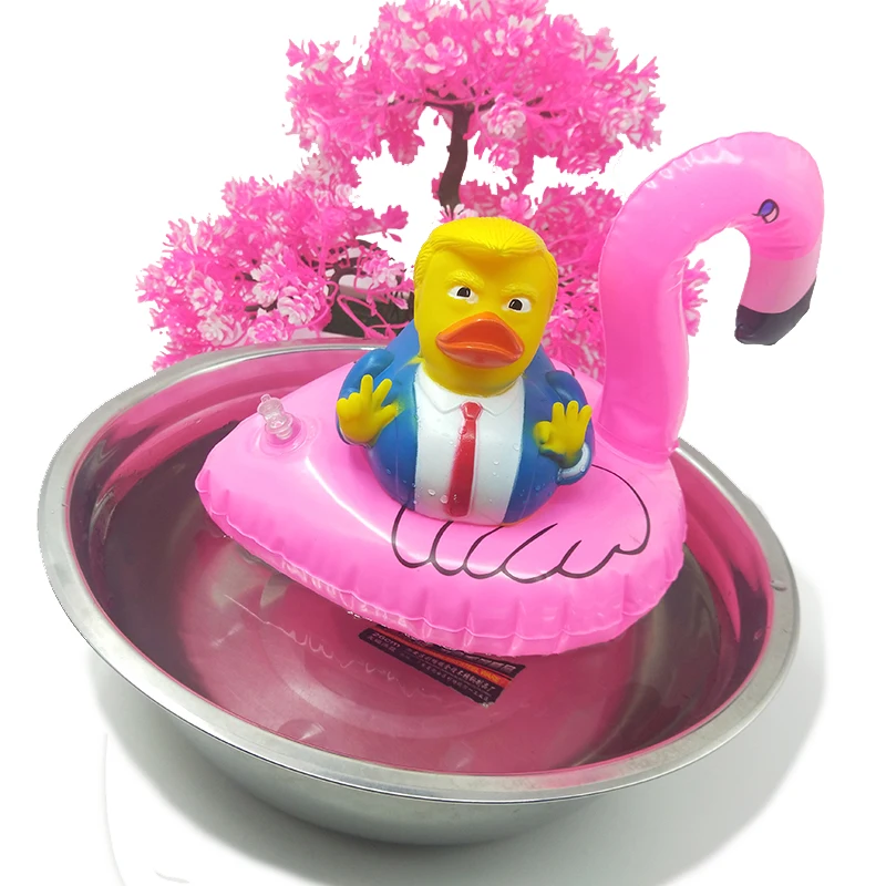 

Donald Trump Rubber Squeak Bath Duck Decompression Release Stress Squeeze Joke Toy