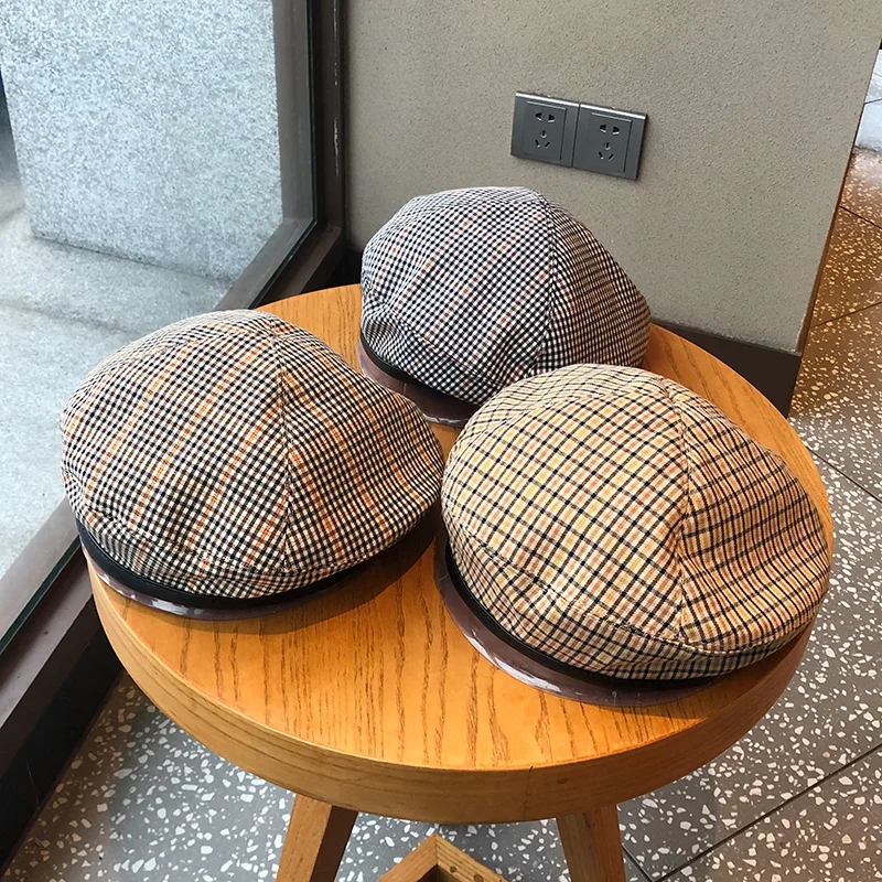 Берет USPOP женский берет в клетку из ПУ кожи хлопковый шапки женские весенние