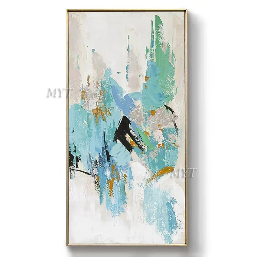 

MYT Abstract Oil Paintings On Canvas Modern Wedding Decor Wall Colorful Art Pictures Home Decoration 100% Handpainted No Framed