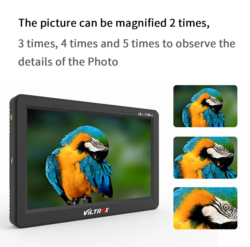 VILTROX TFT 1024*600 HDMI in/out 7 ''дюймовый ЖК-монитор для Canon Nikon sony Panasonic DSLR камер Viltrox DC-70 DC-70II