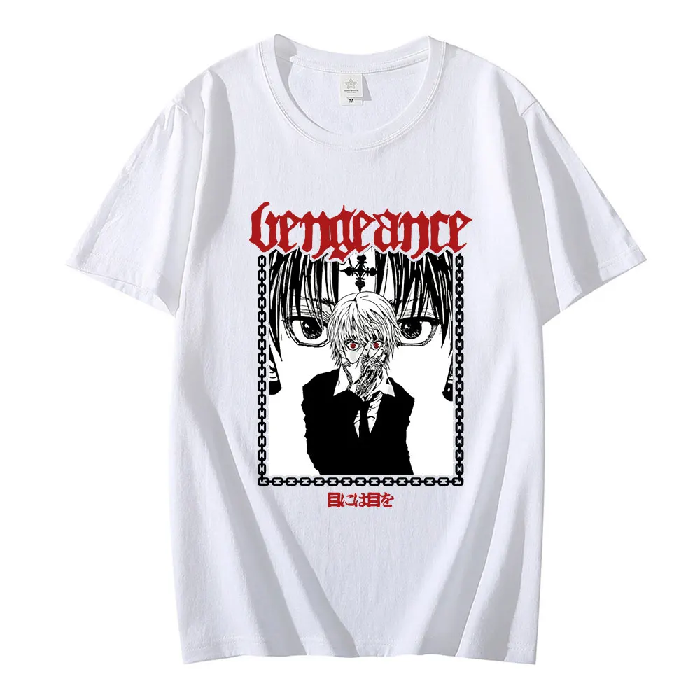 Футболка Kawaii Hunter X Killua Zoldyck Мужская милая рубашка в стиле Харадзюку Курапика 90-х