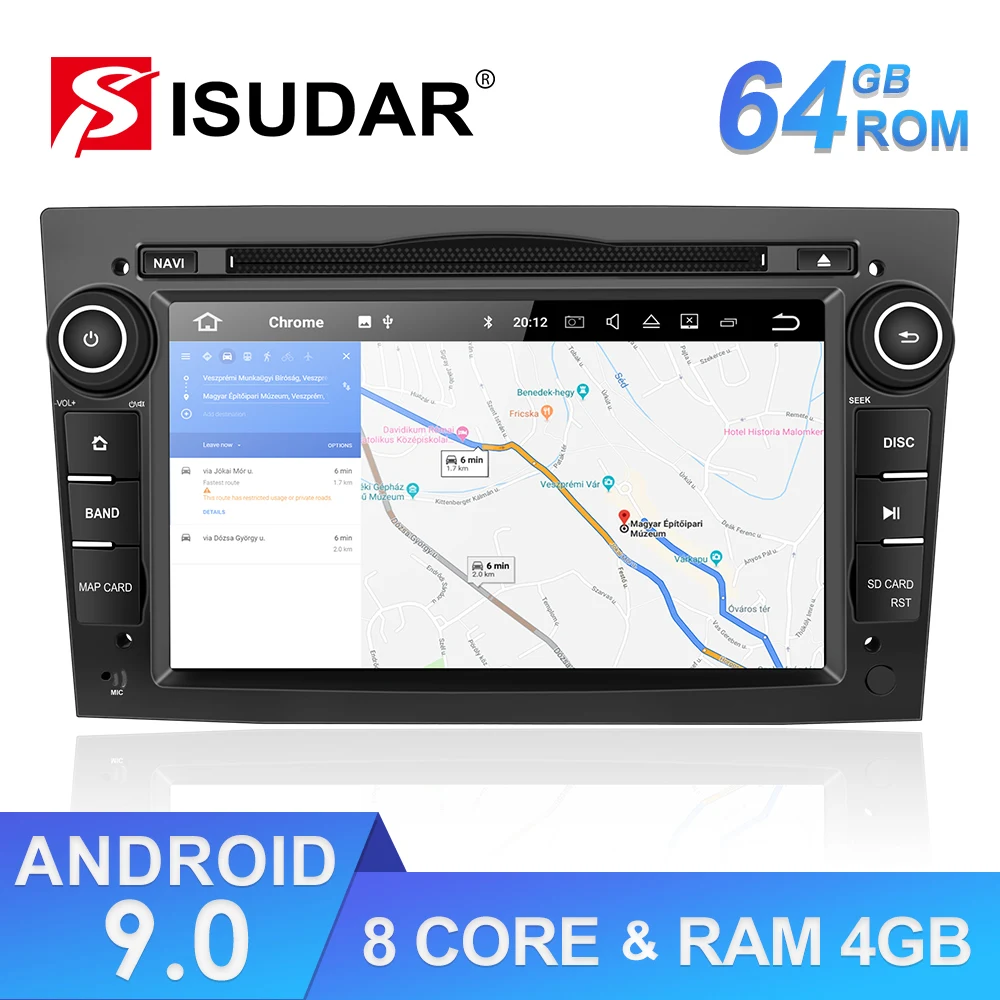 Isudar 2 din Авто Радио Android 9 для OPEL/ASTRA/Zafira/Corsa Восьмиядерный ОЗУ 4 Гб gps Автомобильный мультимедийный плеер DVD Wifi USB DVR DSP