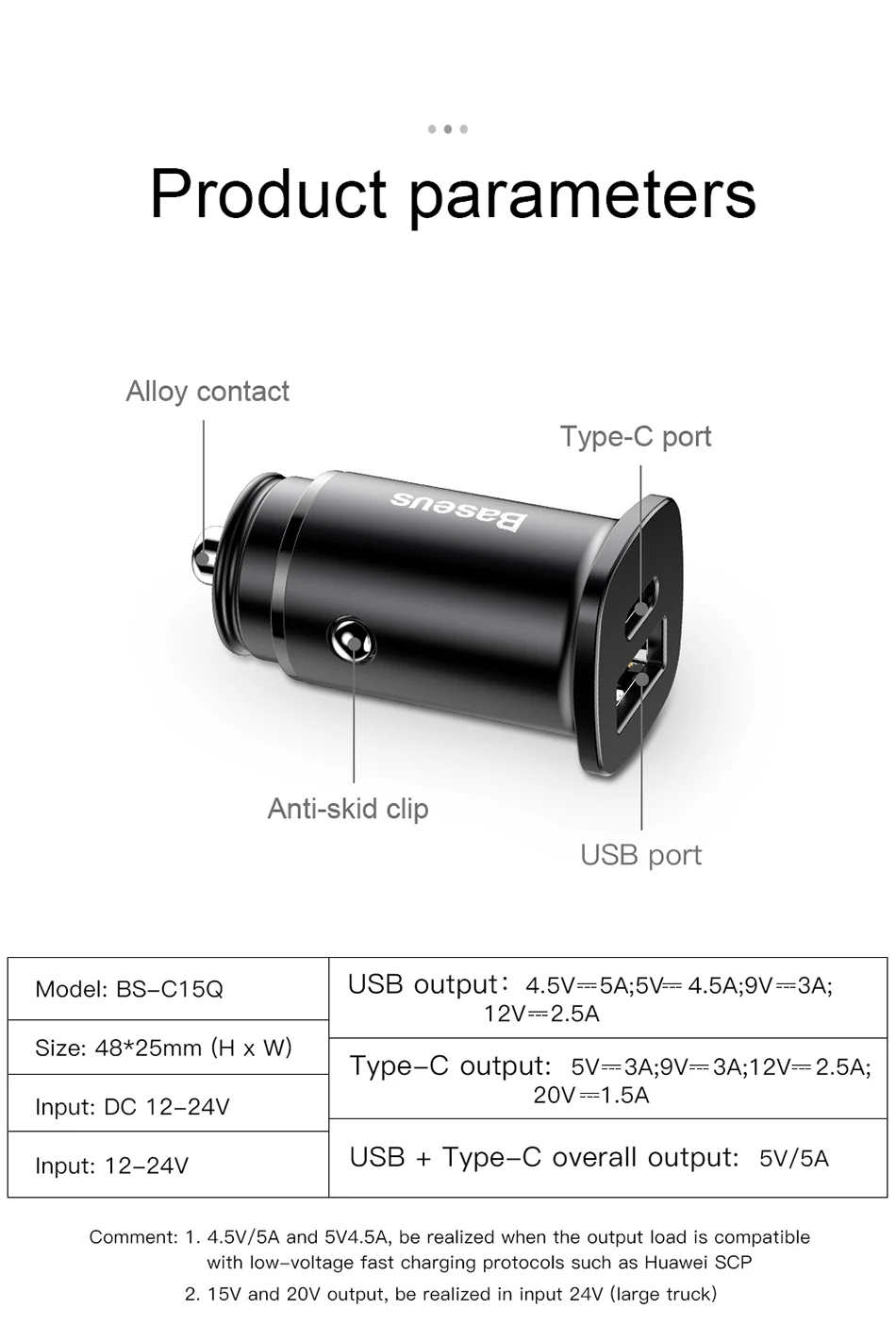 Baseus Быстрая зарядка 4,0 3,0 USB Автомобильное зарядное устройство для iPhone 11 Pro Max Xiaomi huawei SCP QC QC4.0 QC3.0 C PD быстрое автомобильное зарядное устройство для телефона