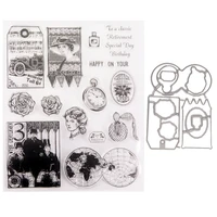 silicone clear stamps cutting dies for scrapbooking stensicls traval diy paper album cards making transparent rubber stamp mold