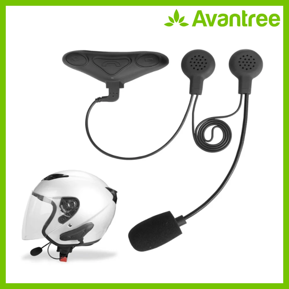Bluetooth-наушники Avantree HM100P для мотоциклетного шлема: с функцией интерфона для мотоциклиста и пассажира. Dualspeakers