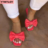 ladies sandals bowknot summer sandals slippers ladies summer beach indoor outdoor shoes women fashion floral shoes 36 43