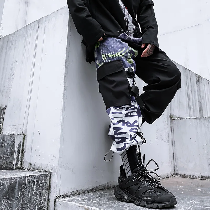 Уличная одежда повседневные штаны мужские свободные шаровары джоггеры модные
