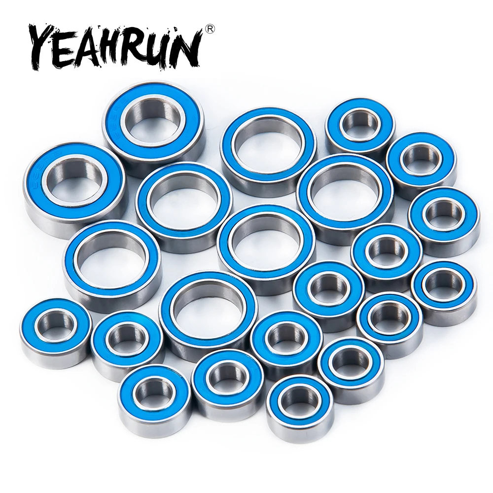 

YEAHRUN 22Pcs Metal Wheel Hubs Axle Sealed Bearing Kit for Axial SCX10 90027 1/10 RC Crawler Car Truck Model Upgrade Parts