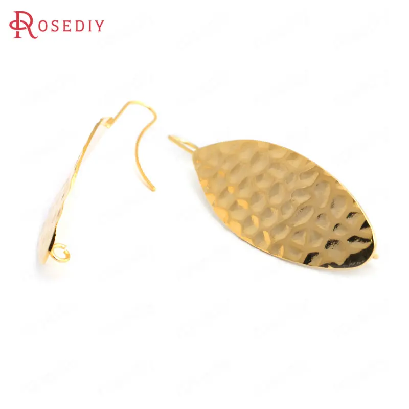 

(F070)6 pieces Height 60mm 24K Gold Color Brass Long Oval Earrings Hooks High Quality Diy Accessories Jewelry Findings