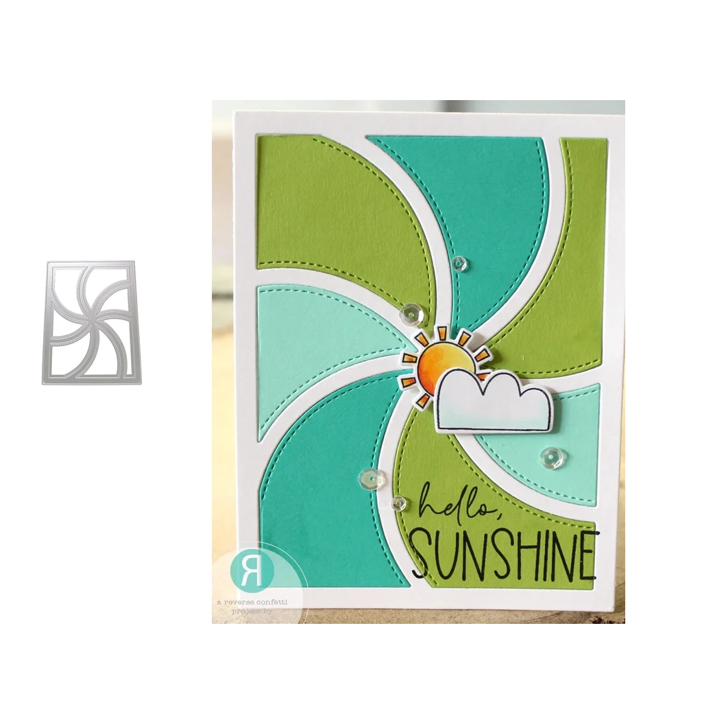 

New Arrival Rotating Lines Background Metal Cutting Dies for Scrapbooking Handmade Tools Stencil Craft Mold Template Decor Model