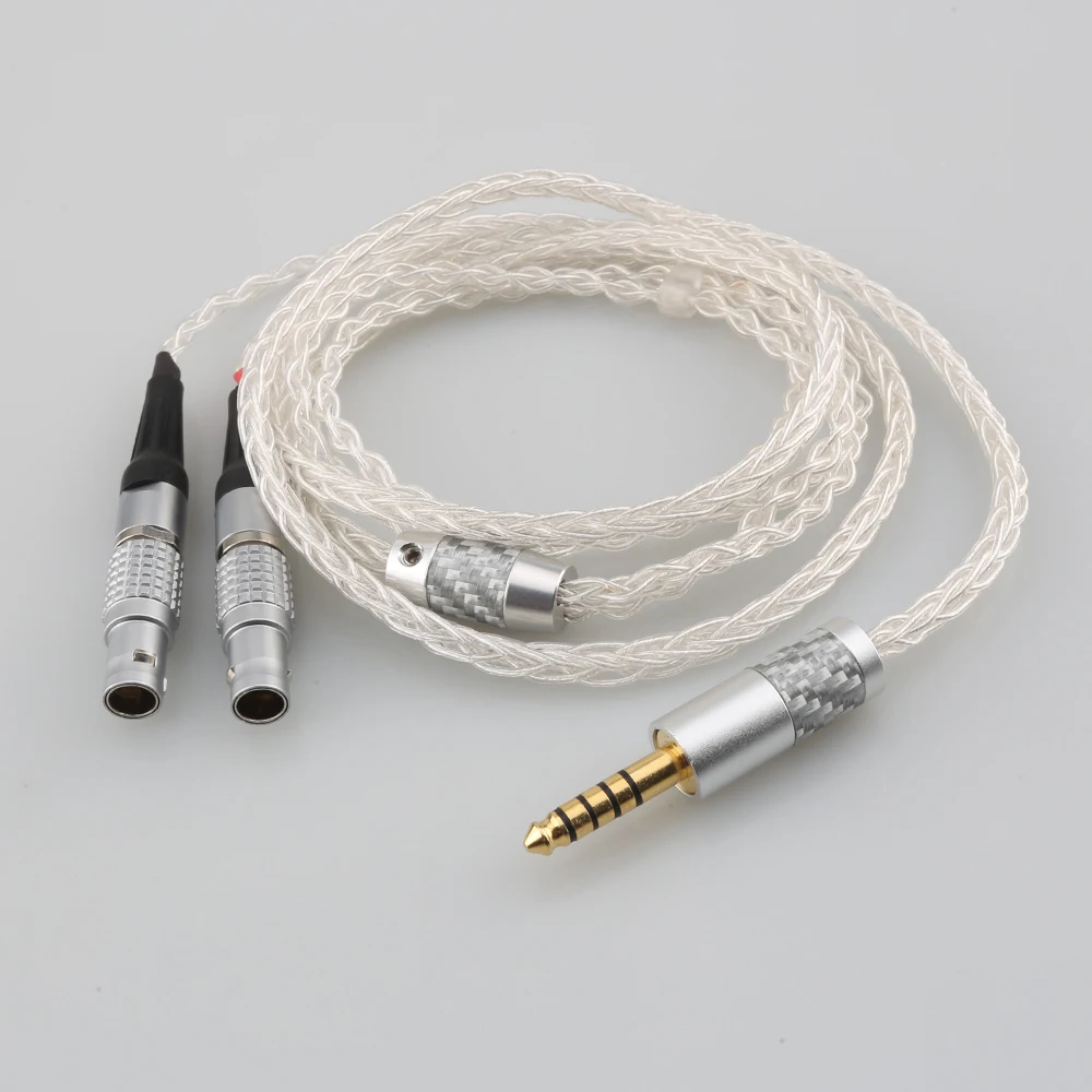 Hi-Fi 100% чистое серебро 8 ядер 2 5 мм 4 3 XLR наушники кабель для наушников фокусного