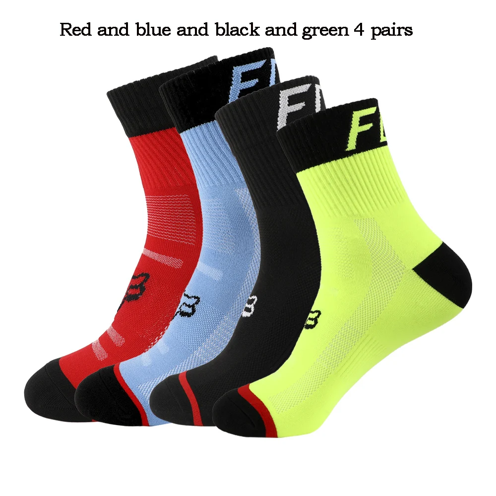 

4 pairs socks men basketball socks cycling socks woman socks thigh high socks socks women compression socks soccer socks