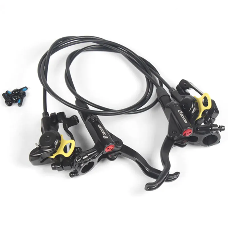 1 Pair Black Комплект гидравлических тормозов для горного велосипеда ZOOM HB-875 750/1350 мм MTB, набор масляных дисковых тормозов, супер 395/447, масляный диск - Color: 1 Pair Black