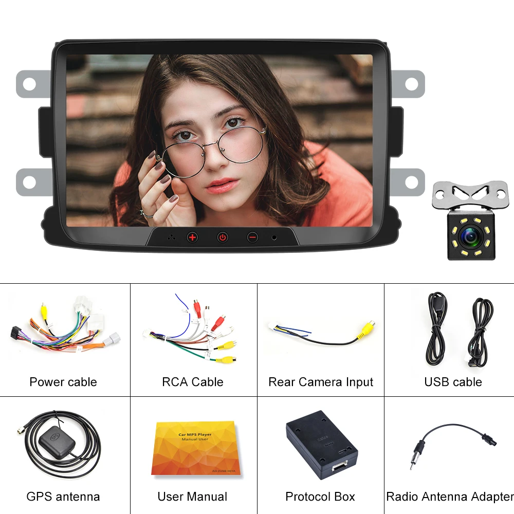 Автомагнитола Eunavi 2din 8 дюймов Android 10 GPS Wi-Fi Mirrorlink |