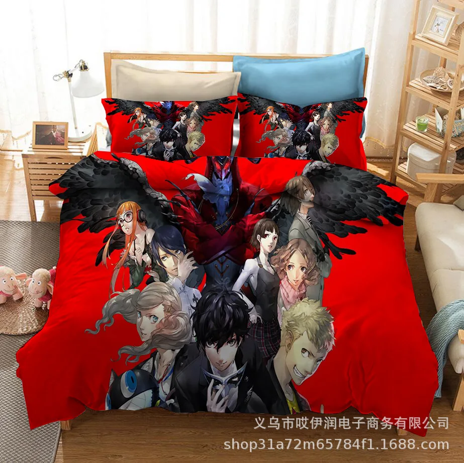 

PERSONA Bedding Sets Quilt Bed Cover Duvet Cover Pillow Case 2-3 Pieces Sets Adult Children Size
