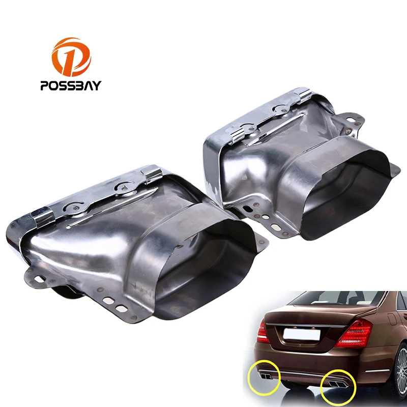 Автомобильные выхлопные трубы POSSBAY задний глушитель наконечники для