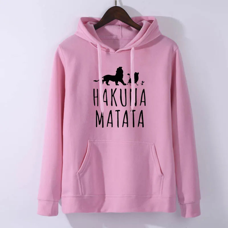 Толстовка для мужчин и женщин Hakuna Matata повседневная флисовая толстовка с рисунком