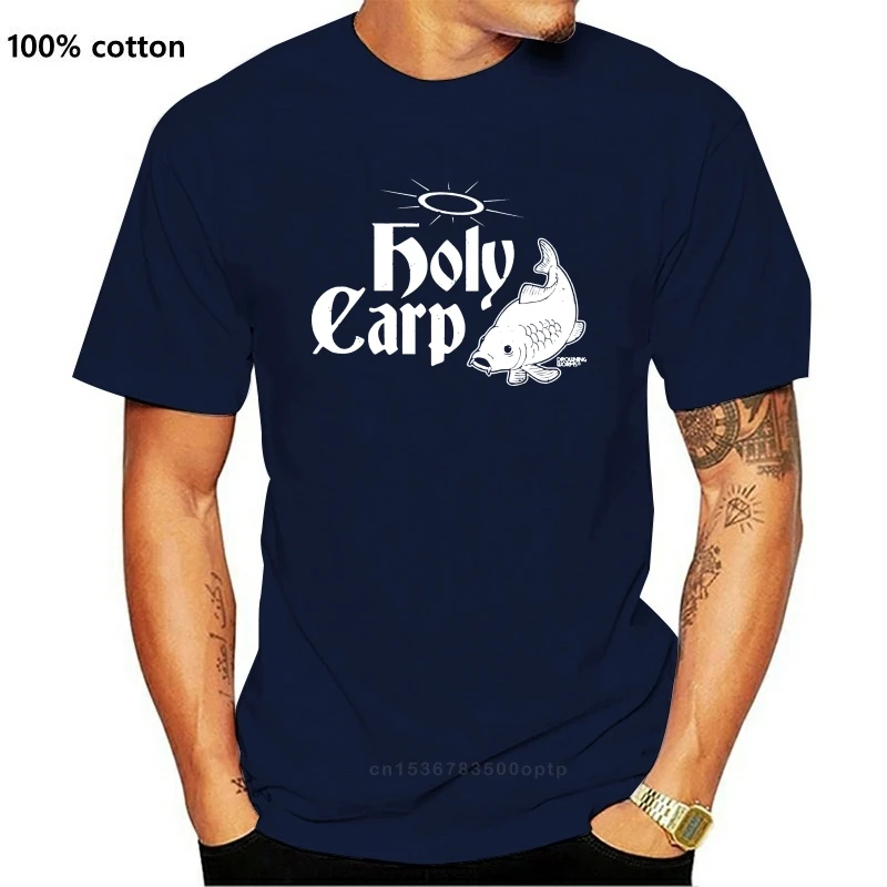 

Футболка Holy Carp, рыбалка, рыболовная снасть, приманка, подарок на день рождения, забавная модная футболка в классическом стиле