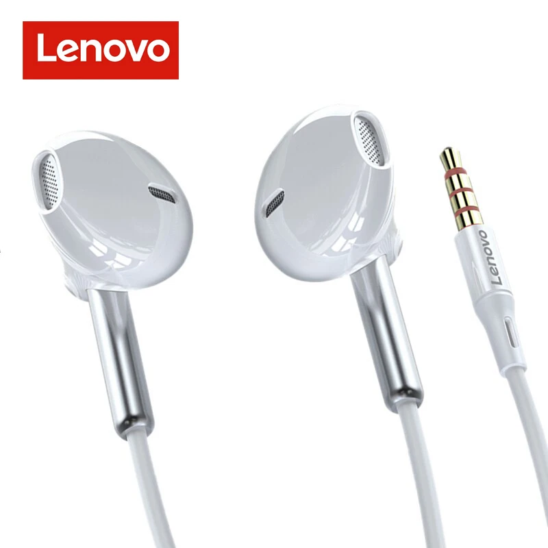 

New Lenovo XF06 3.5mm Earphone Wired Headphone Wired Music Sport Headset With Microphone Noise Canceling In Ear Gamer Earbuds